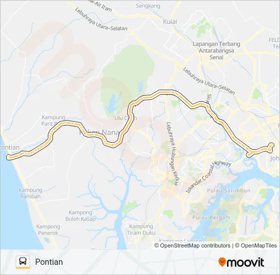 T50 Bus Line Map