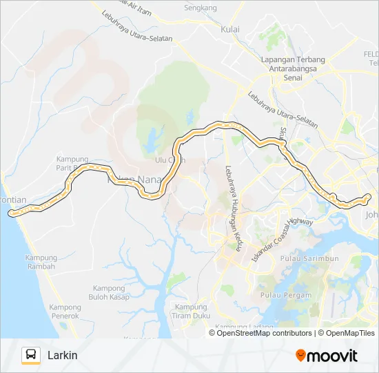T50 Bus Line Map