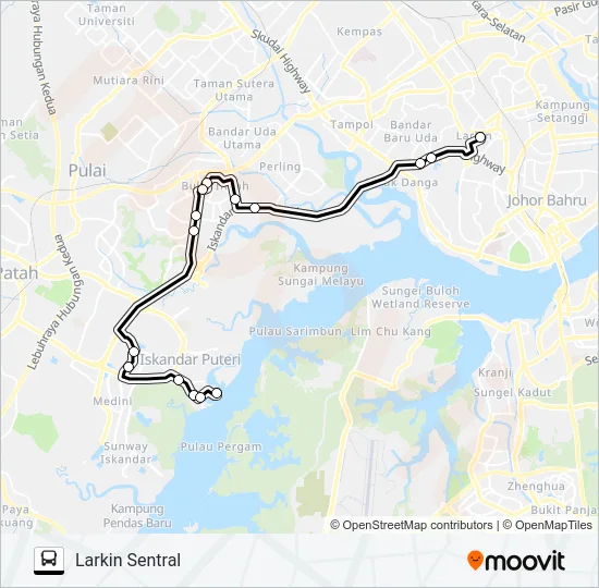 T44 Bus Line Map