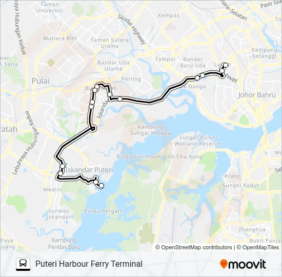 T44 Bus Line Map