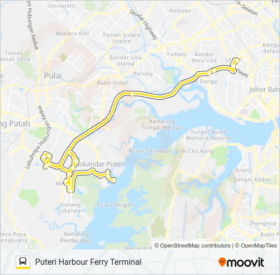 IP (FREE SHUTTLE FOR STUDENTS & WORKERS) Bus Line Map