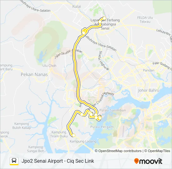 JPO2 Bus Line Map