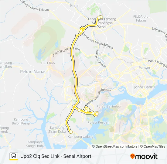 JPO2 Bus Line Map
