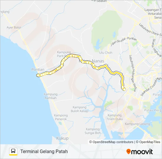 52T Bus Line Map