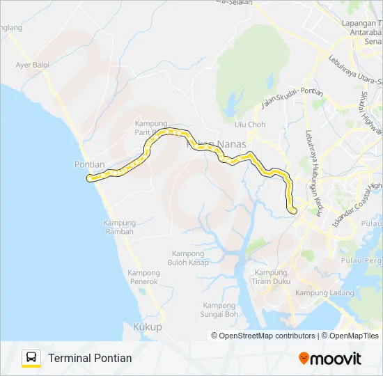 52T Bus Line Map