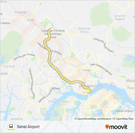 AA1 Bus Line Map