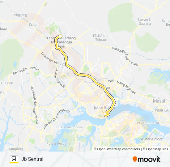 AA1 Bus Line Map