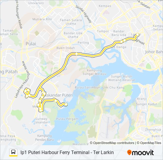 IP (FREE SHUTTLE FOR STUDENTS & WORKERS) bus Line Map