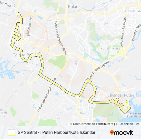 IM07 (ISKANDARMALAYSIA BUS) bus Line Map