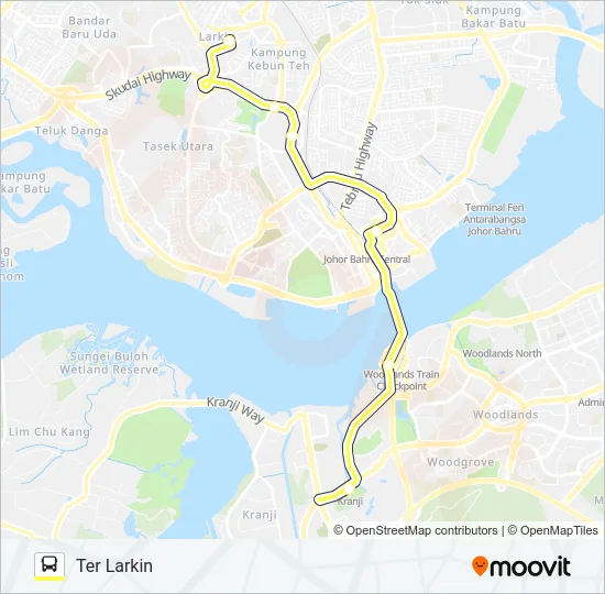 CW1 Bus Line Map