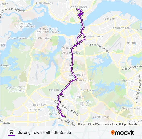 160 (SBS TRANSIT) Bus Line Map