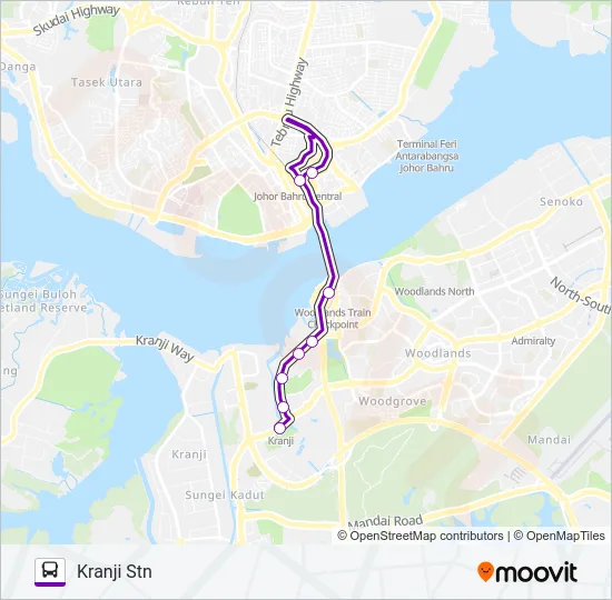 170X (SBS TRANSIT) Bus Line Map