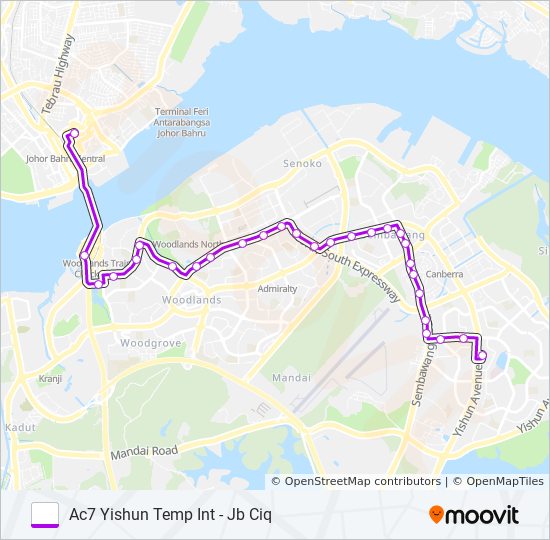 ac7 advance coach Route: Schedules, Stops & Maps - Ac7 Yishun Temp Int ...