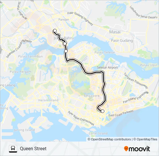 SJE (SINGAPORE-JOHORE EXPRESS) Bus Line Map