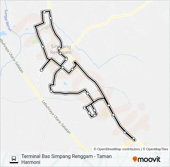 SR001 Bus Line Map