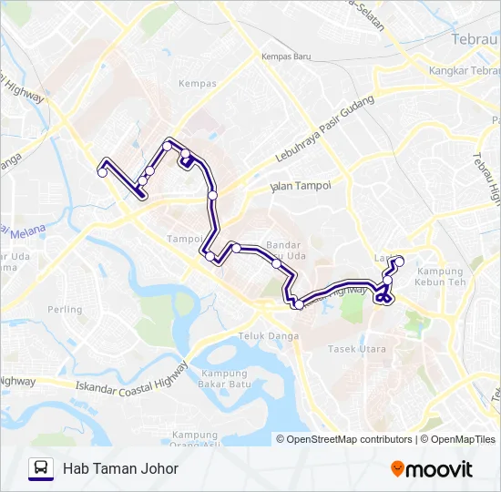 P104 Bus Line Map