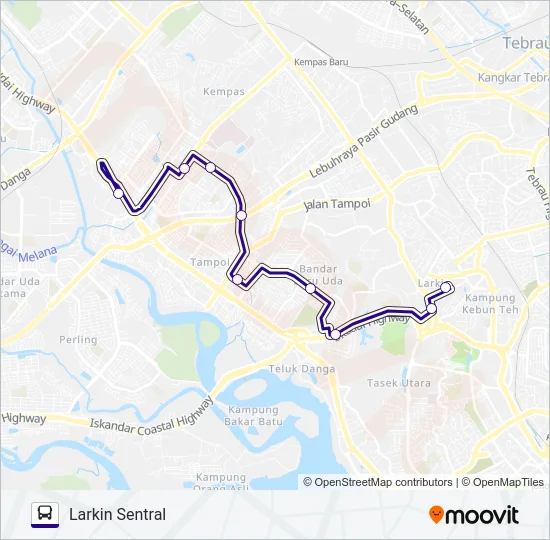 P104 Bus Line Map