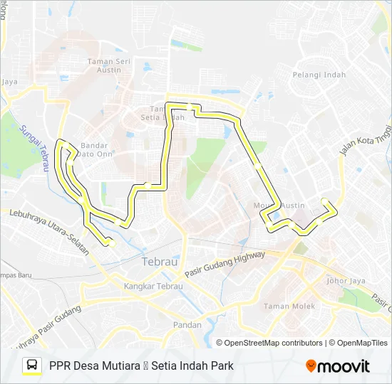 P111 Bus Line Map