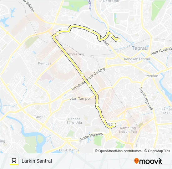 P113 Bus Line Map