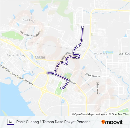 P302 Bus Line Map