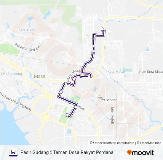 P302 Bus Line Map