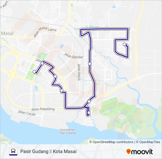 P303 Bus Line Map