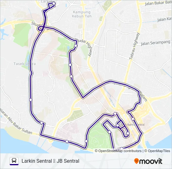 P101 Bus Line Map
