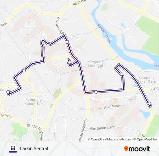 P103 Bus Line Map