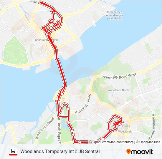 950 (SMRT) Bus Line Map