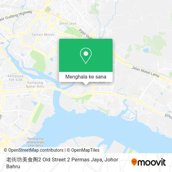 Peta 老街坊美食阁2 Old Street 2 Permas Jaya