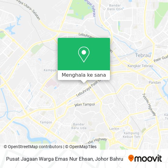 Peta Pusat Jagaan Warga Emas Nur Ehsan