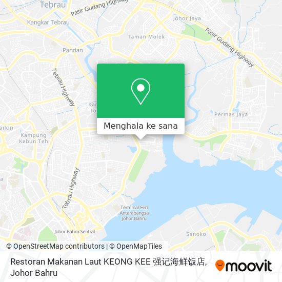 Peta Restoran Makanan Laut KEONG KEE 强记海鲜饭店