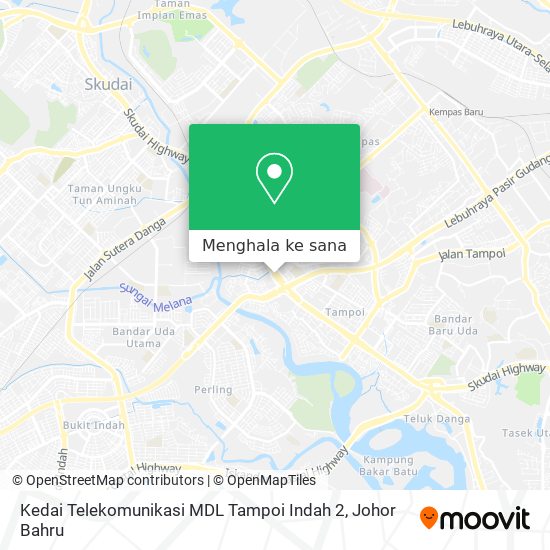 Peta Kedai Telekomunikasi MDL Tampoi Indah 2