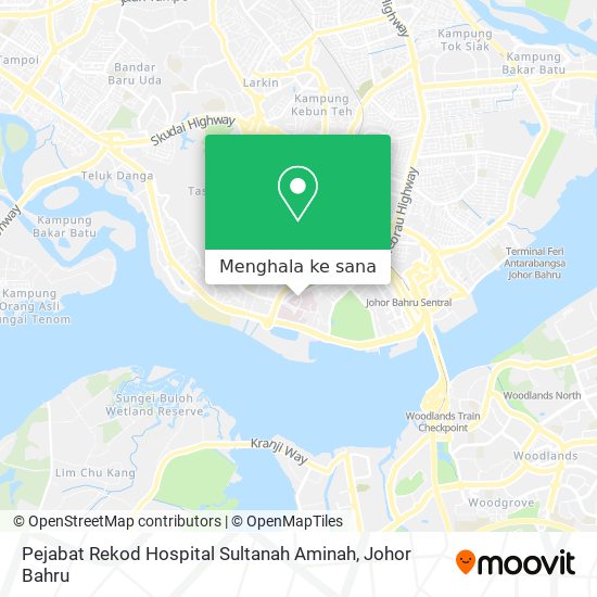 Peta Pejabat Rekod Hospital Sultanah Aminah
