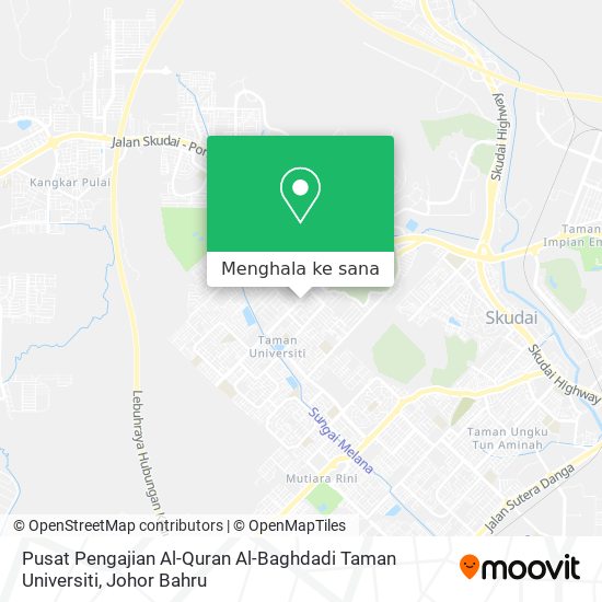 Peta Pusat Pengajian Al-Quran Al-Baghdadi Taman Universiti