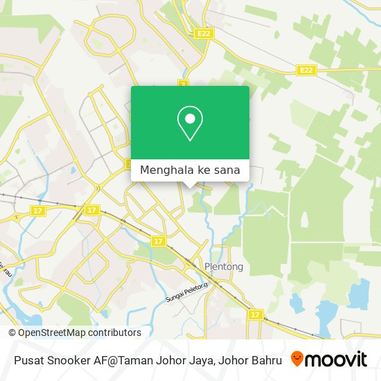 Peta Pusat Snooker AF@Taman Johor Jaya