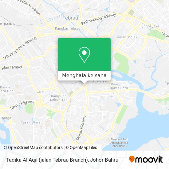 Peta Tadika Al Aqil (jalan Tebrau Branch)