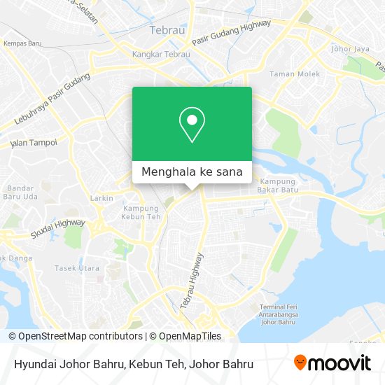 Peta Hyundai Johor Bahru, Kebun Teh