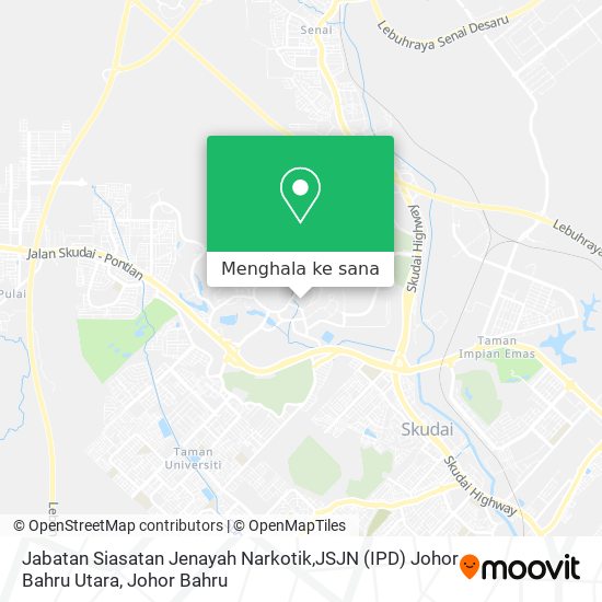 Peta Jabatan Siasatan Jenayah Narkotik,JSJN (IPD) Johor Bahru Utara