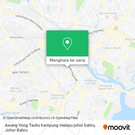 Peta Awang Yong Tauhu kampung melayu johor bahru
