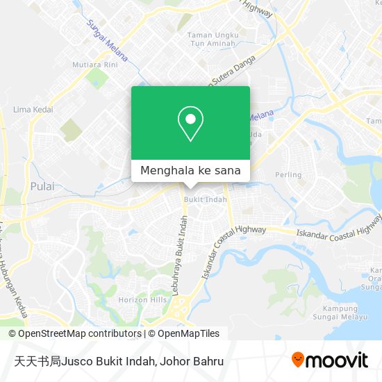 Peta 天天书局Jusco Bukit Indah