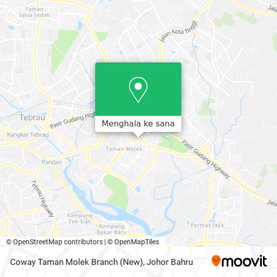 Peta Coway  Taman Molek Branch (New)
