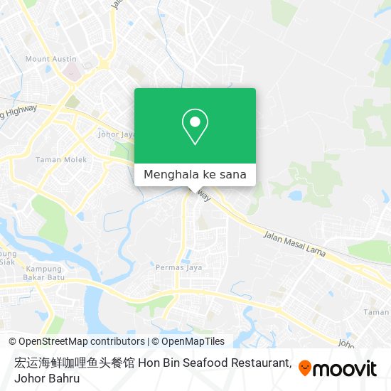 Peta 宏运海鲜咖哩鱼头餐馆 Hon Bin Seafood Restaurant