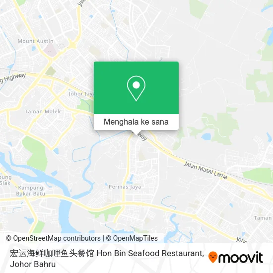 Peta 宏运海鲜咖哩鱼头餐馆 Hon Bin Seafood Restaurant