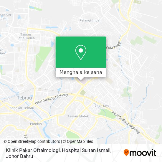 Peta Klinik Pakar Oftalmologi, Hospital Sultan Ismail