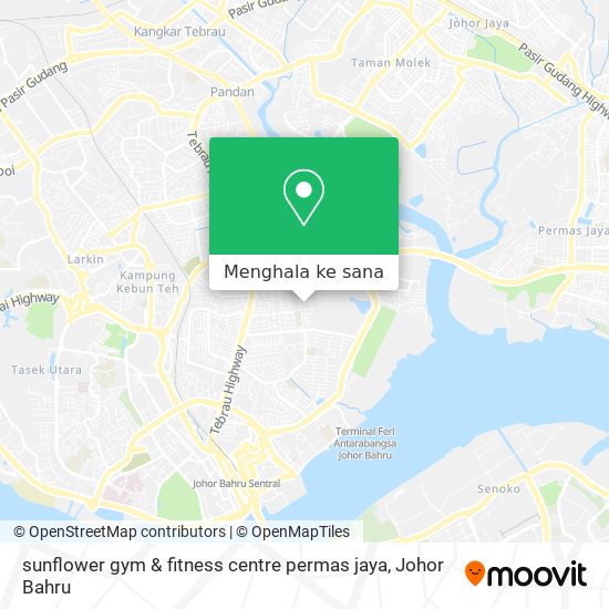 Peta sunflower gym & fitness centre permas jaya