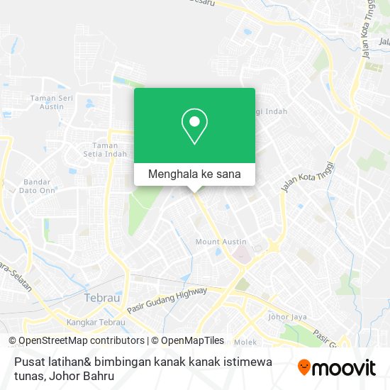 Peta Pusat latihan& bimbingan kanak kanak istimewa tunas