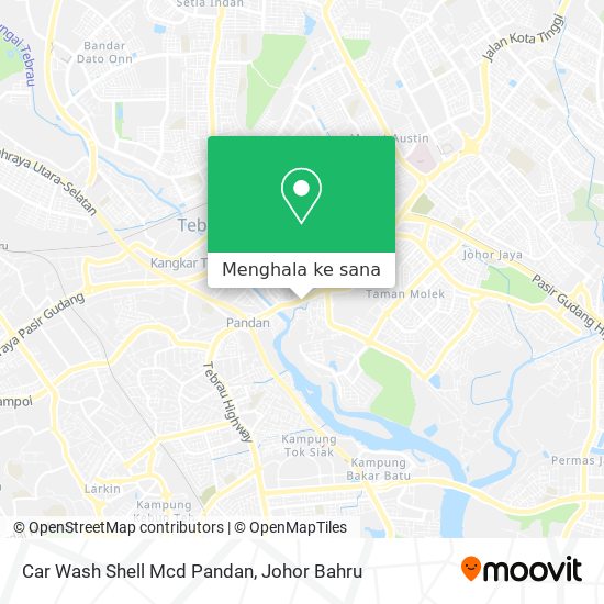 Peta Car Wash Shell Mcd Pandan