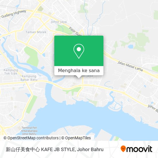 Peta 新山仔美食中心 KAFE JB STYLE