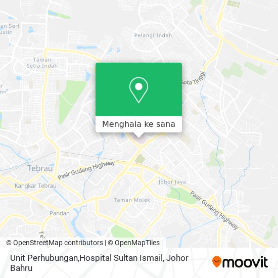 Peta Unit Perhubungan,Hospital Sultan Ismail